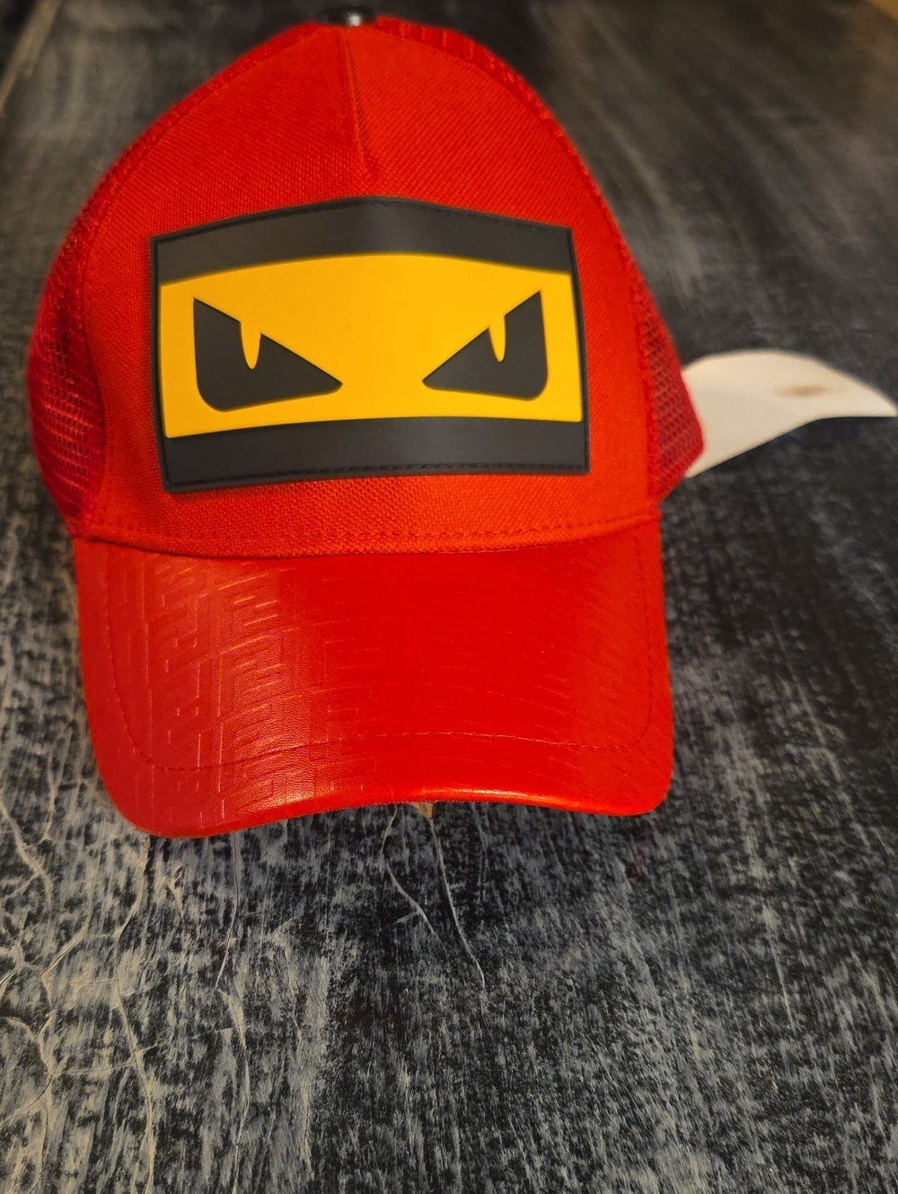 Fendi Red Mesh Baseball Cap
